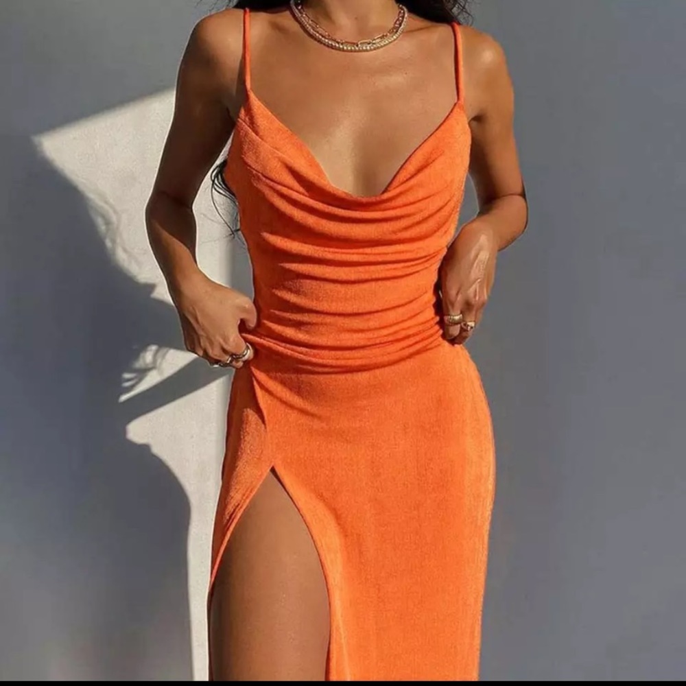 Orange summer dress